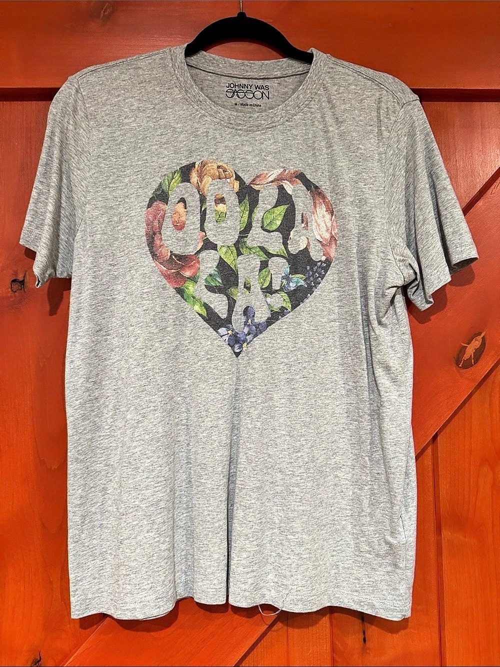 Johnny Was Heart Oolala Tee Abstract Gray & Multicolor Medium